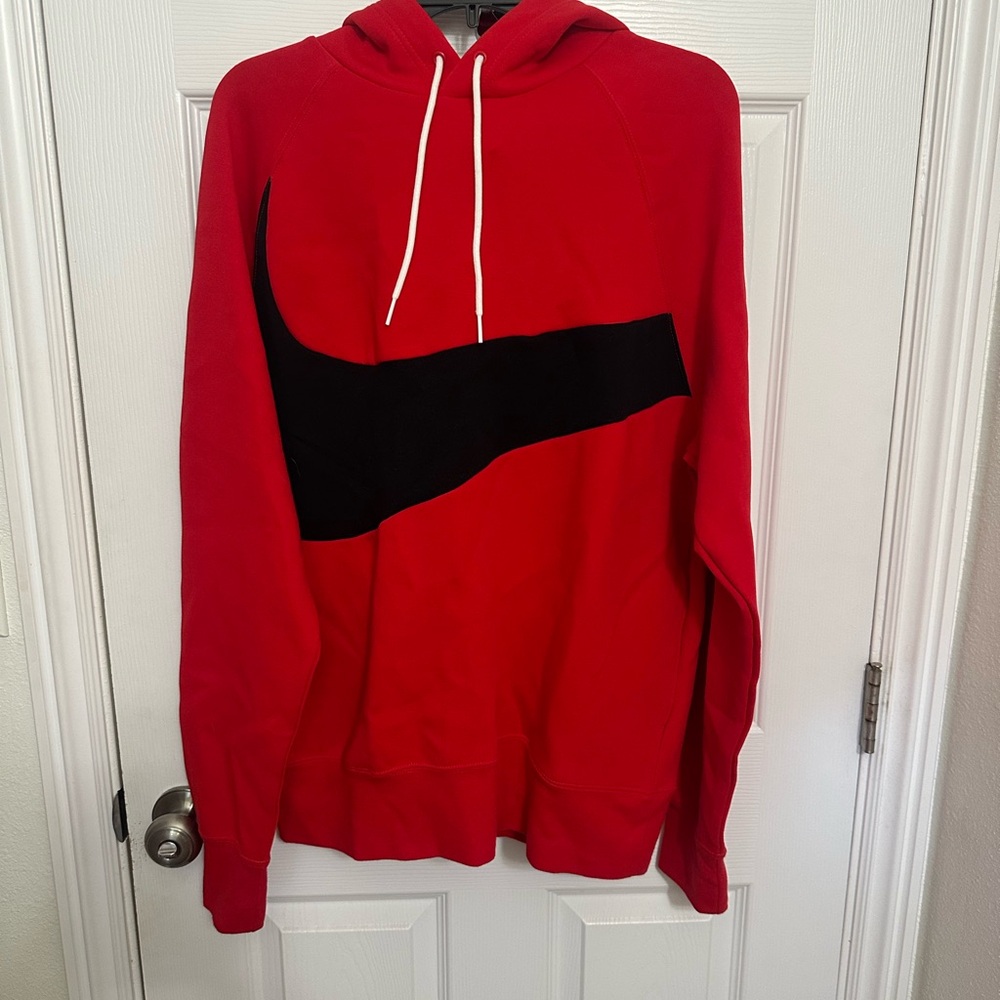 Nike Red and Black Men's Hoodie